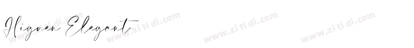 Higuen Elegant字体转换